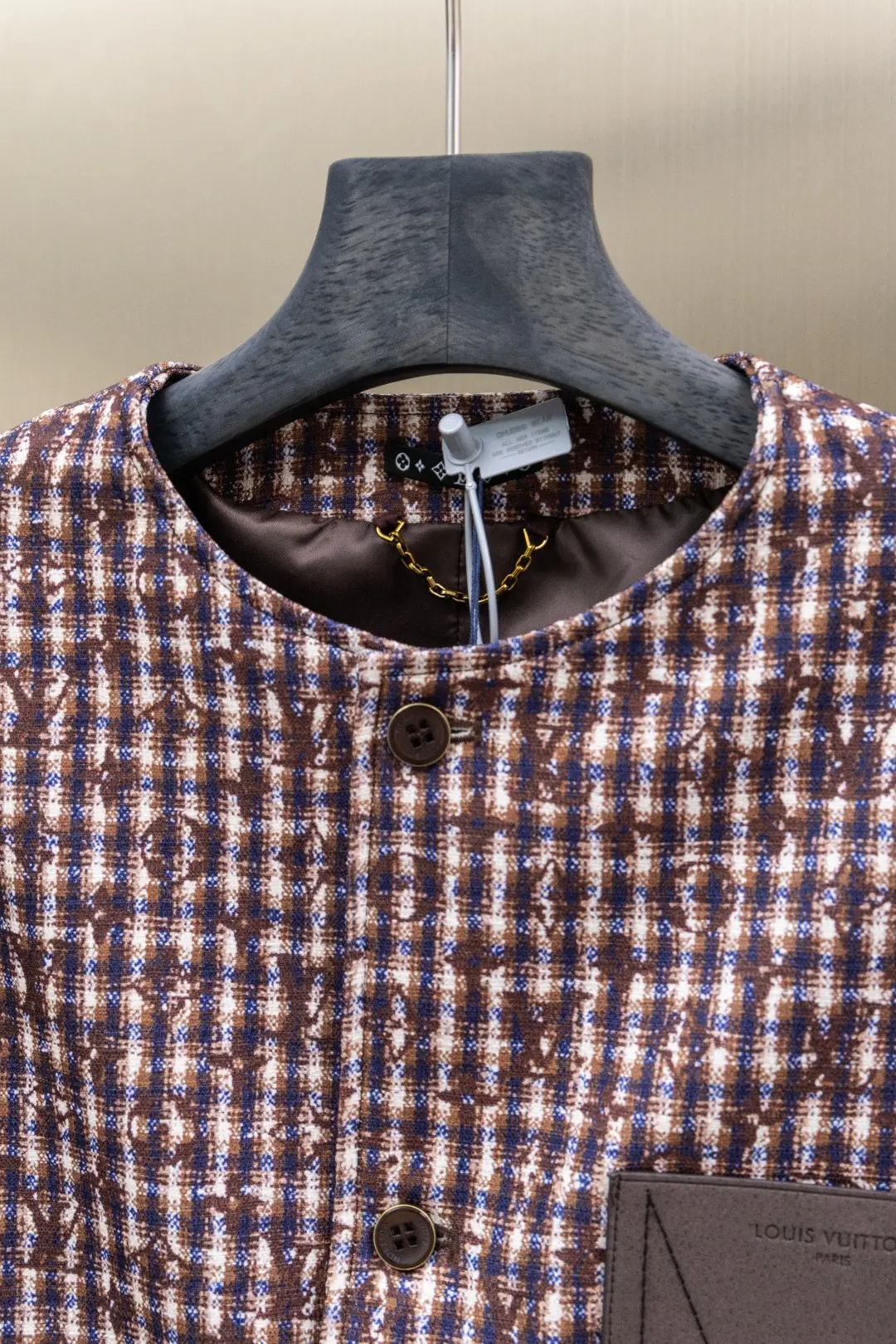 Monogram Chic Collarless Tweed Jacket D49024730 — view 3