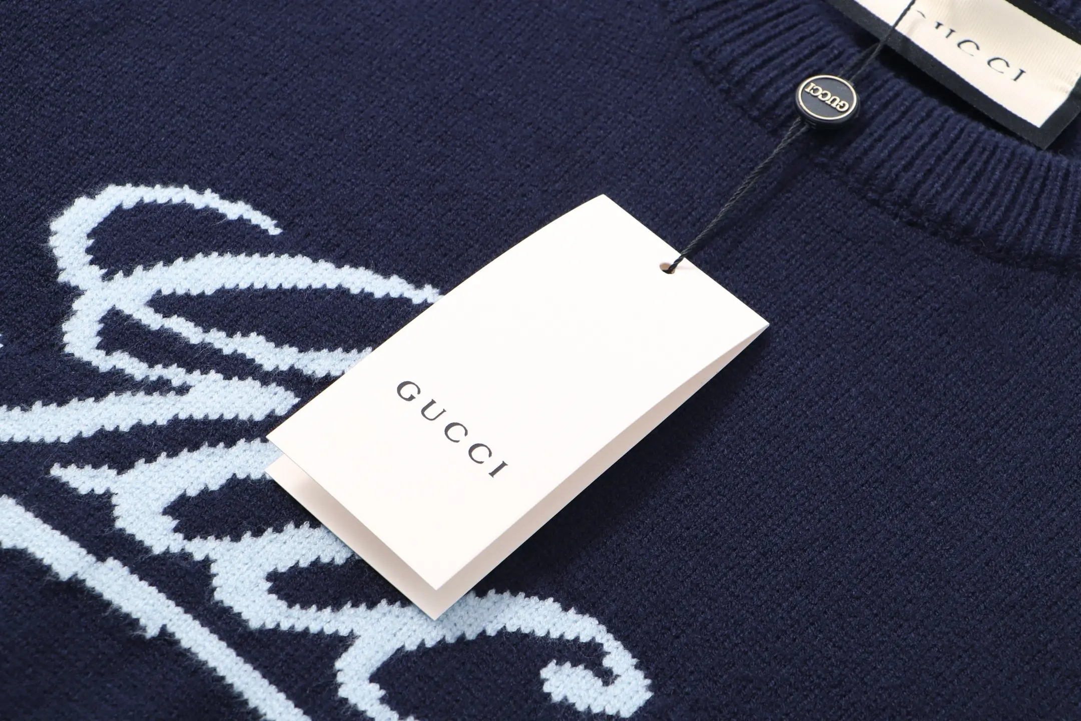 Script Logo Intarsia Knit Sweater D20023417 — view 7