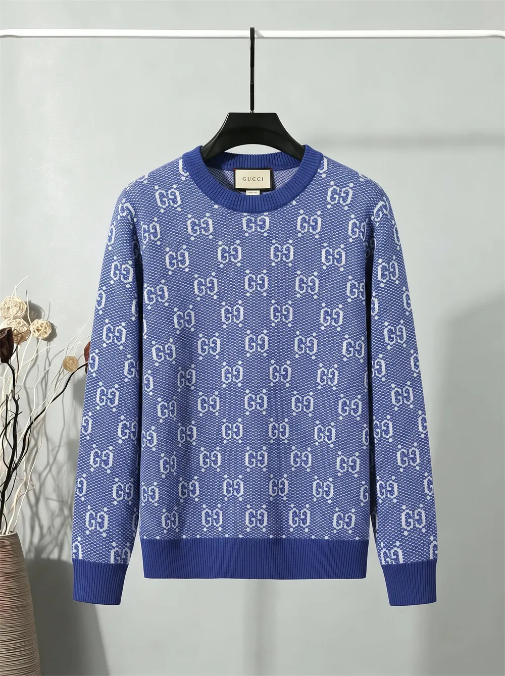 GG Monogram Jacquard Crew-Neck Sweater D20023422