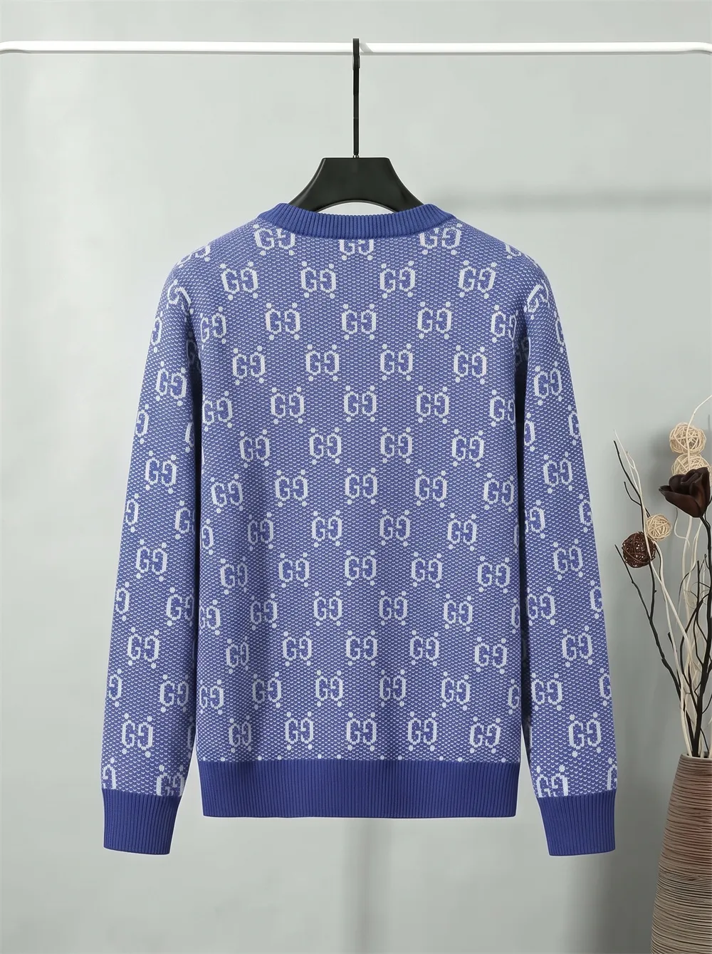 GG Monogram Jacquard Crew-Neck Sweater D20023422 — view 2