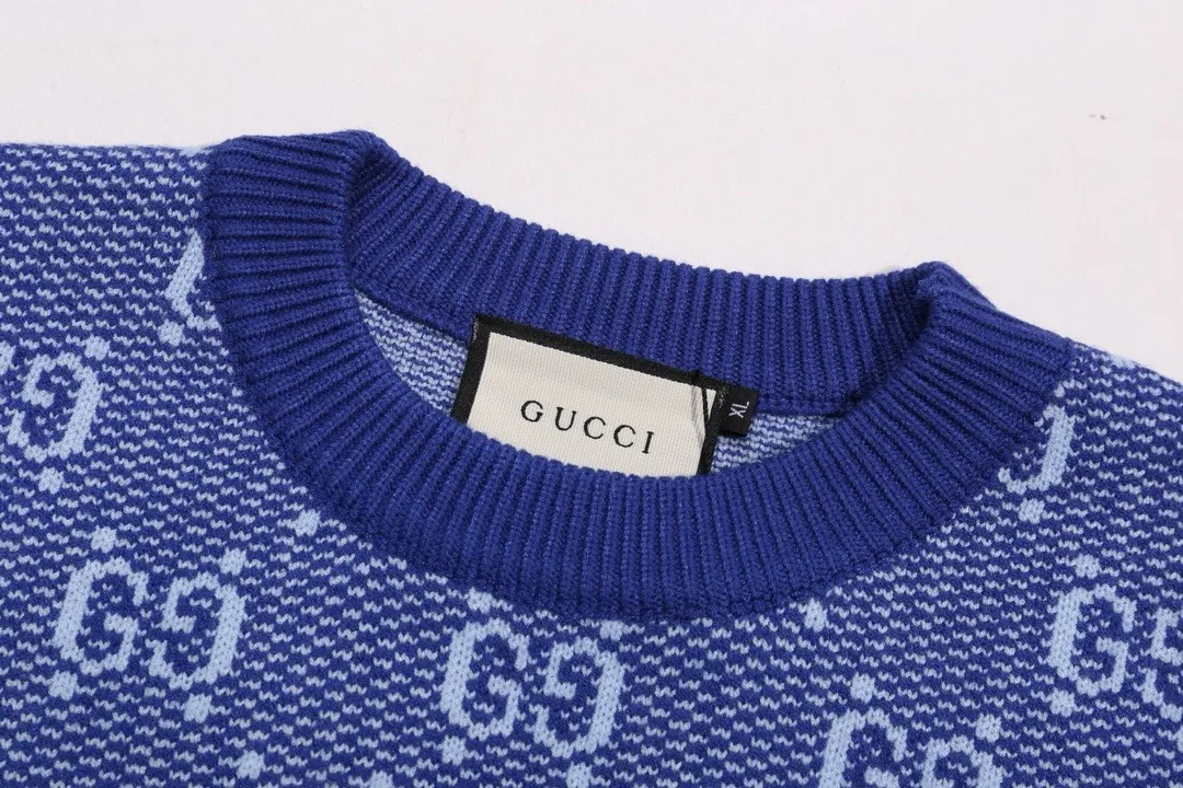 GG Monogram Jacquard Crew-Neck Sweater D20023422 — view 5
