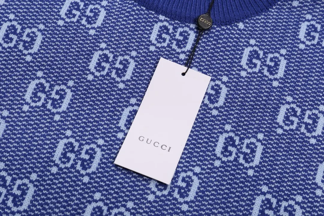 GG Monogram Jacquard Crew-Neck Sweater D20023422 — view 8