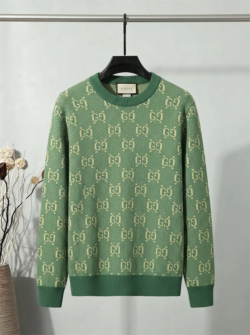 GG Monogram Jacquard Crew-Neck Sweater D20023421