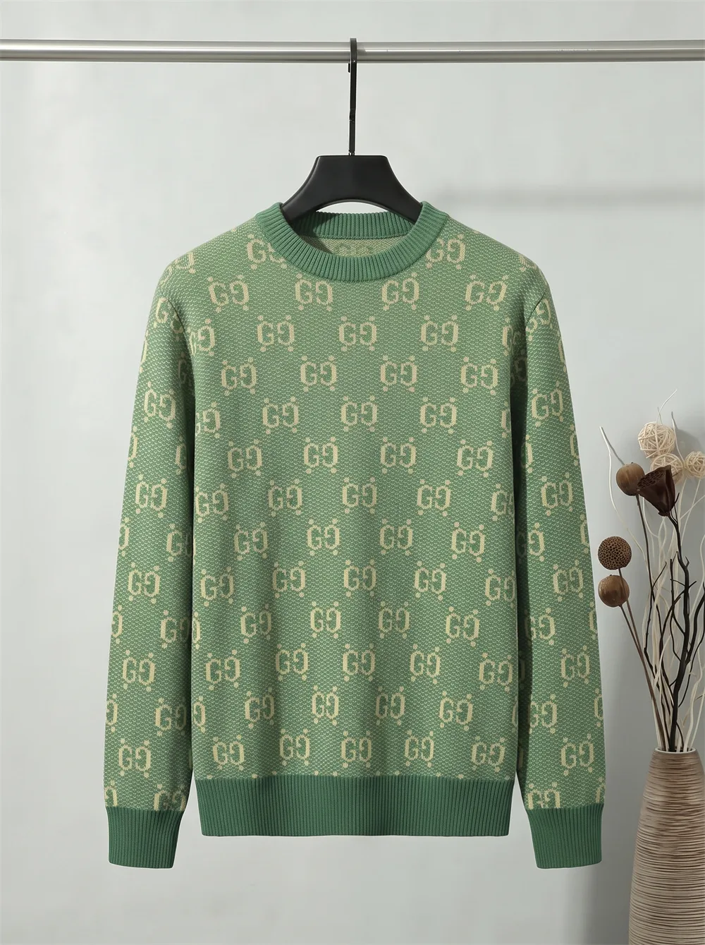 GG Monogram Jacquard Crew-Neck Sweater D20023421 — view 2