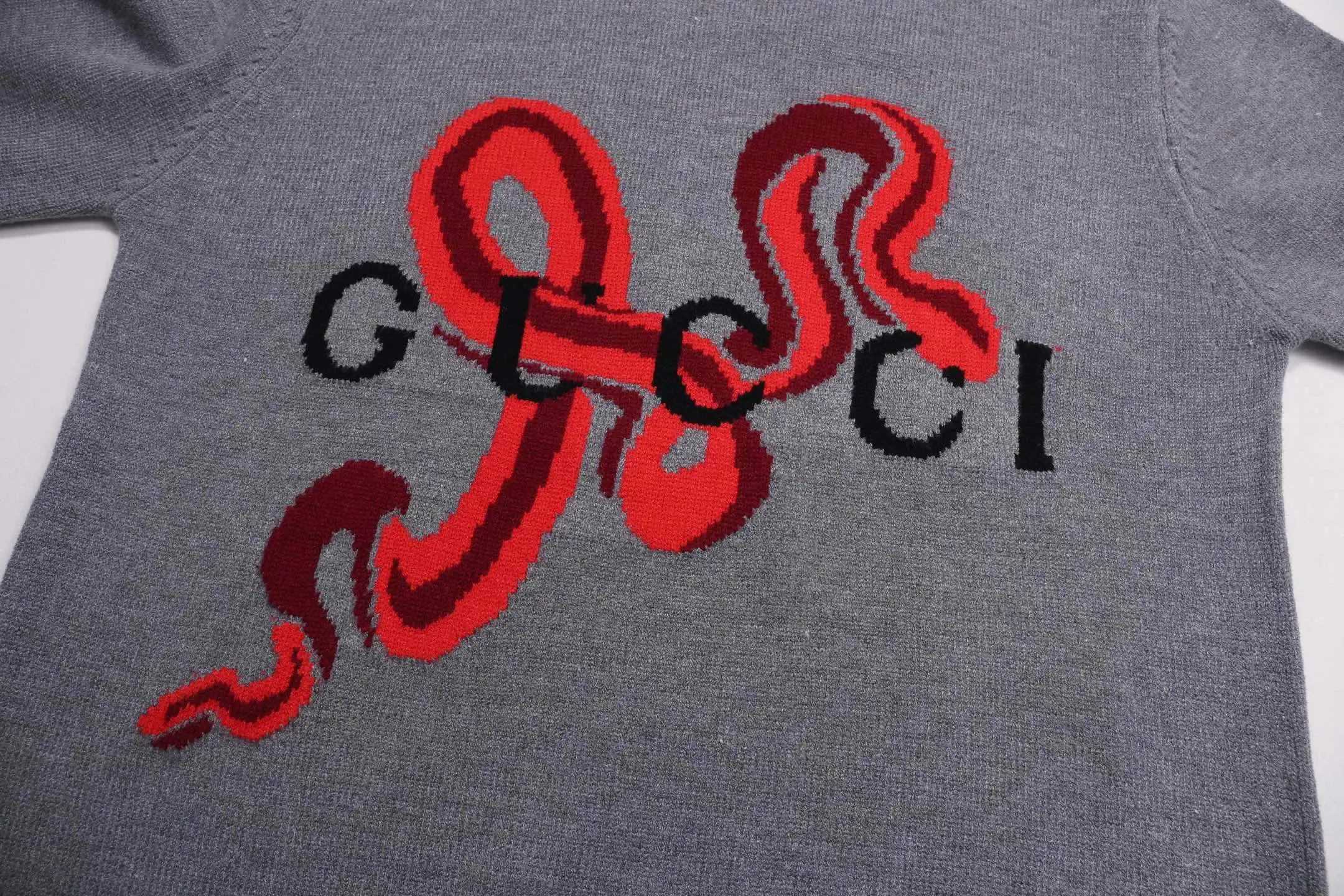 Snake Intarsia Logo Crew-Neck Sweater D20023431 — view 8