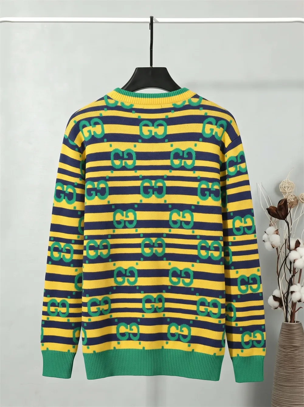 Interlocking G Striped Wool Sweater D20023428 — view 2