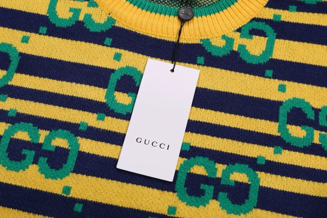 Interlocking G Striped Wool Sweater D20023428 — view 4