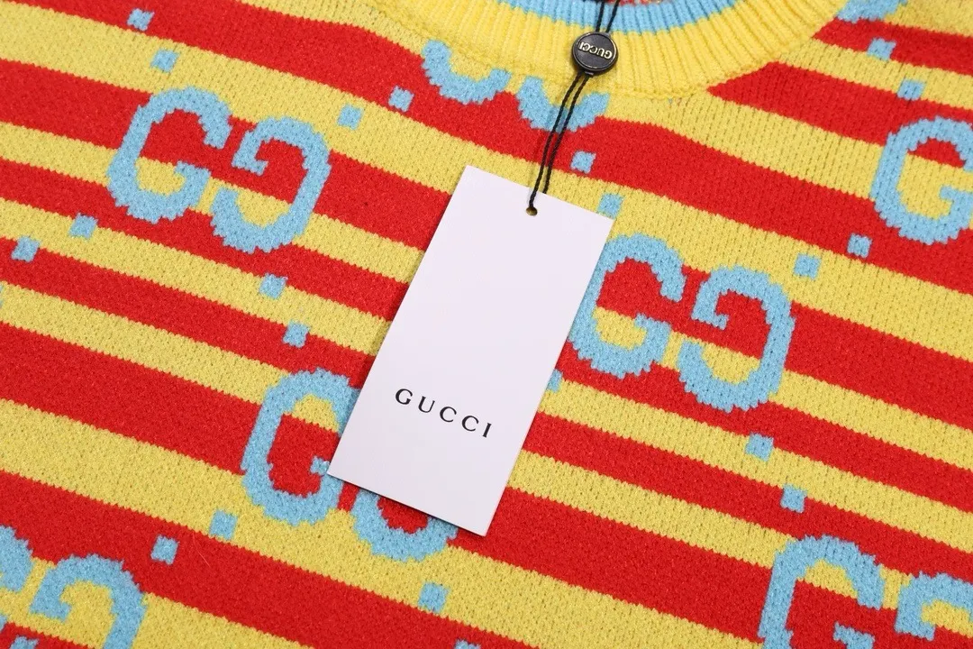 GG Jacquard Striped Wool Sweater D20023427 — view 7