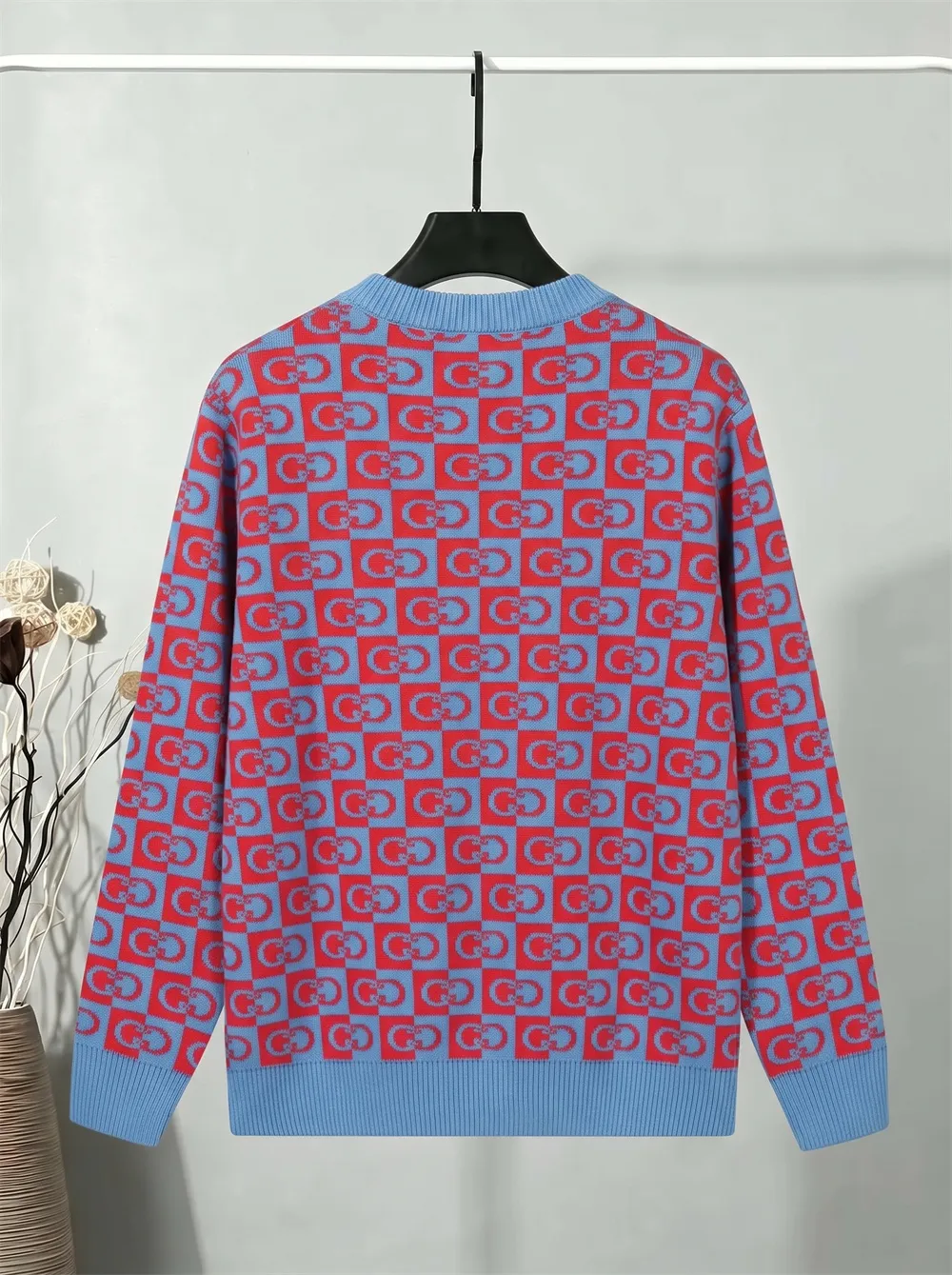 Gucci GG Jacquard Check Crew-Neck Sweater D20023423 — view 2