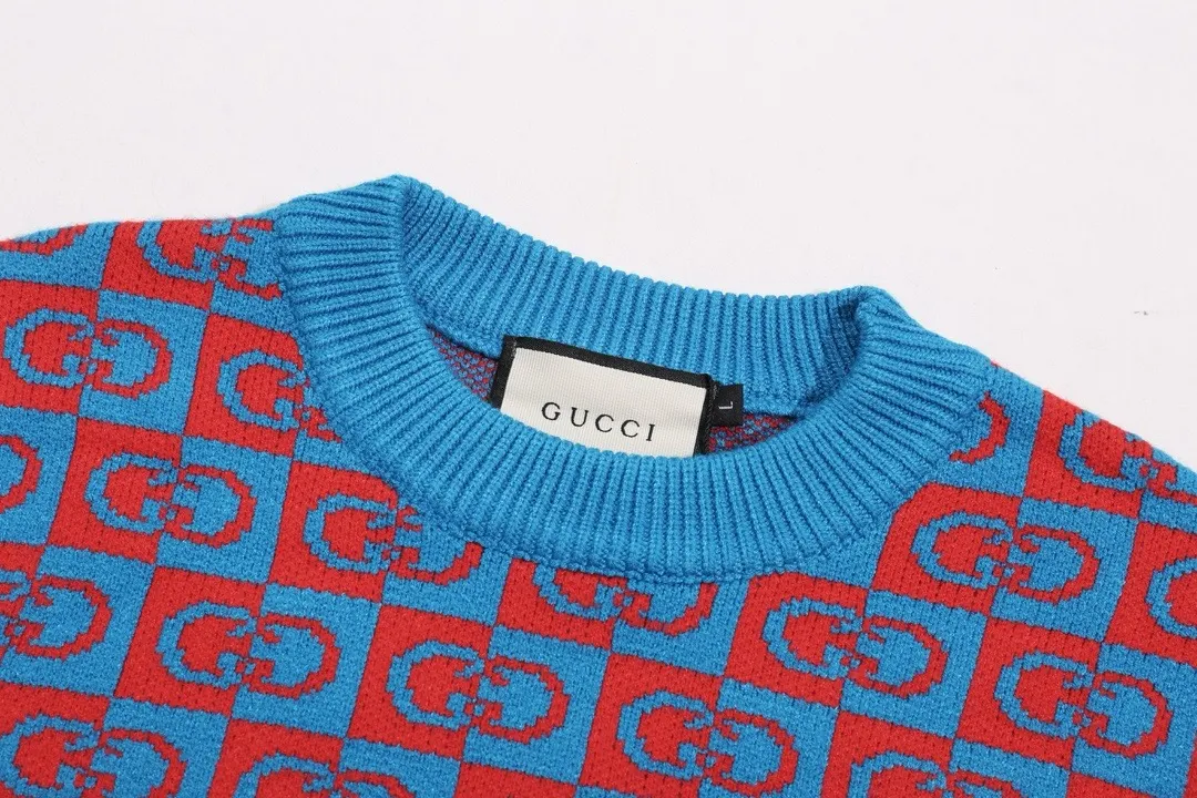 Gucci GG Jacquard Check Crew-Neck Sweater D20023423 — view 3