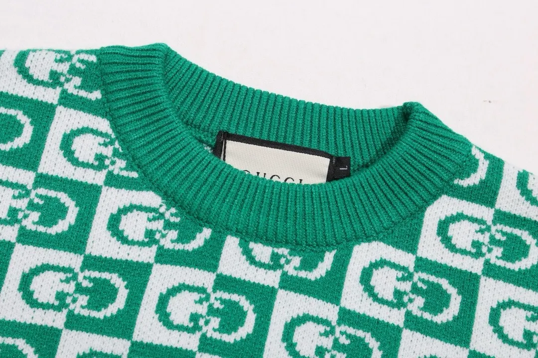 GG Monogram Checkered Jacquard Sweater D20023424 — view 5