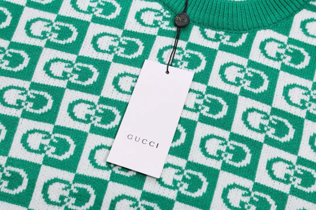 GG Monogram Checkered Jacquard Sweater D20023424 — view 7