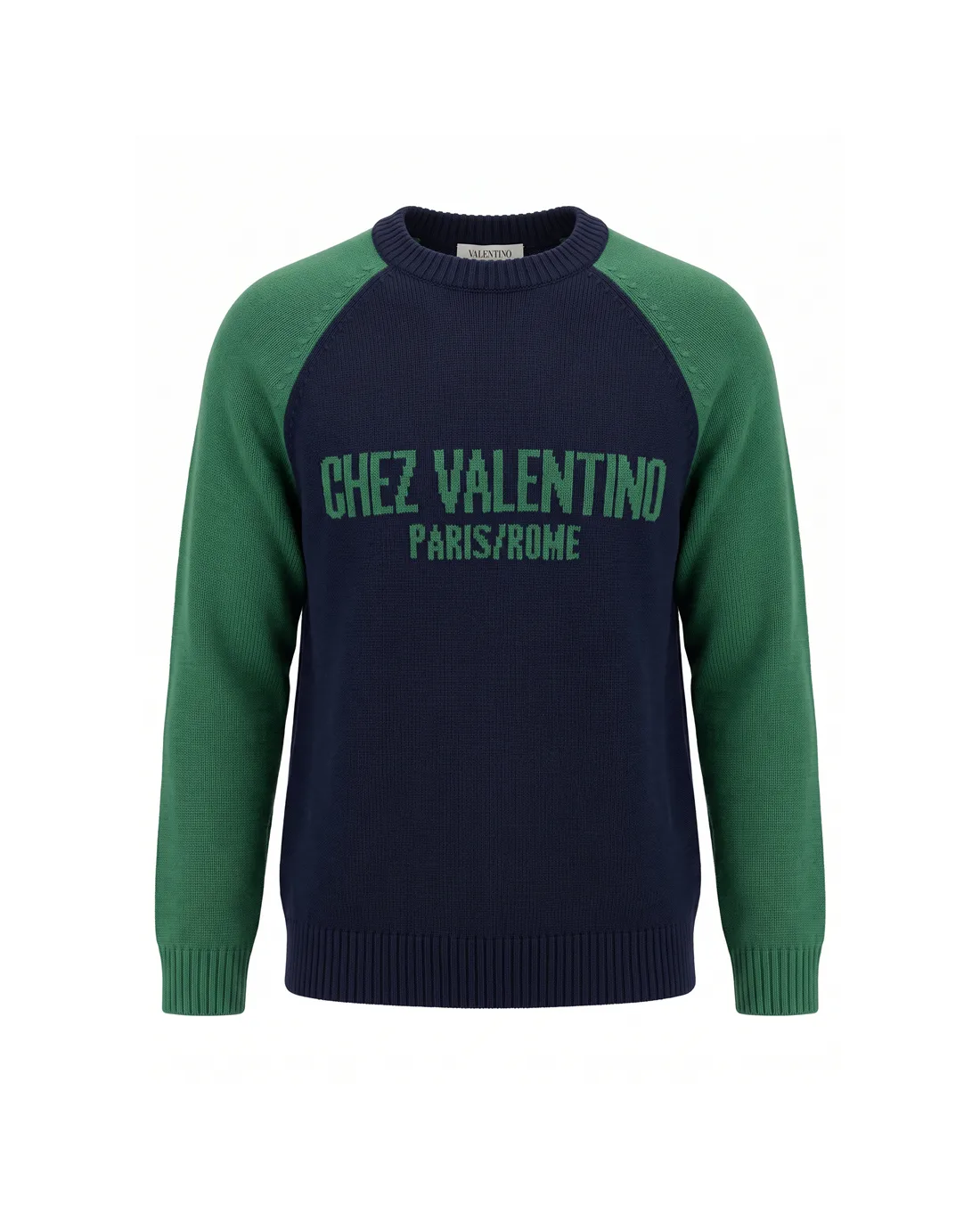 Chez Valentino Logo Intarsia Knit Sweater D20023416