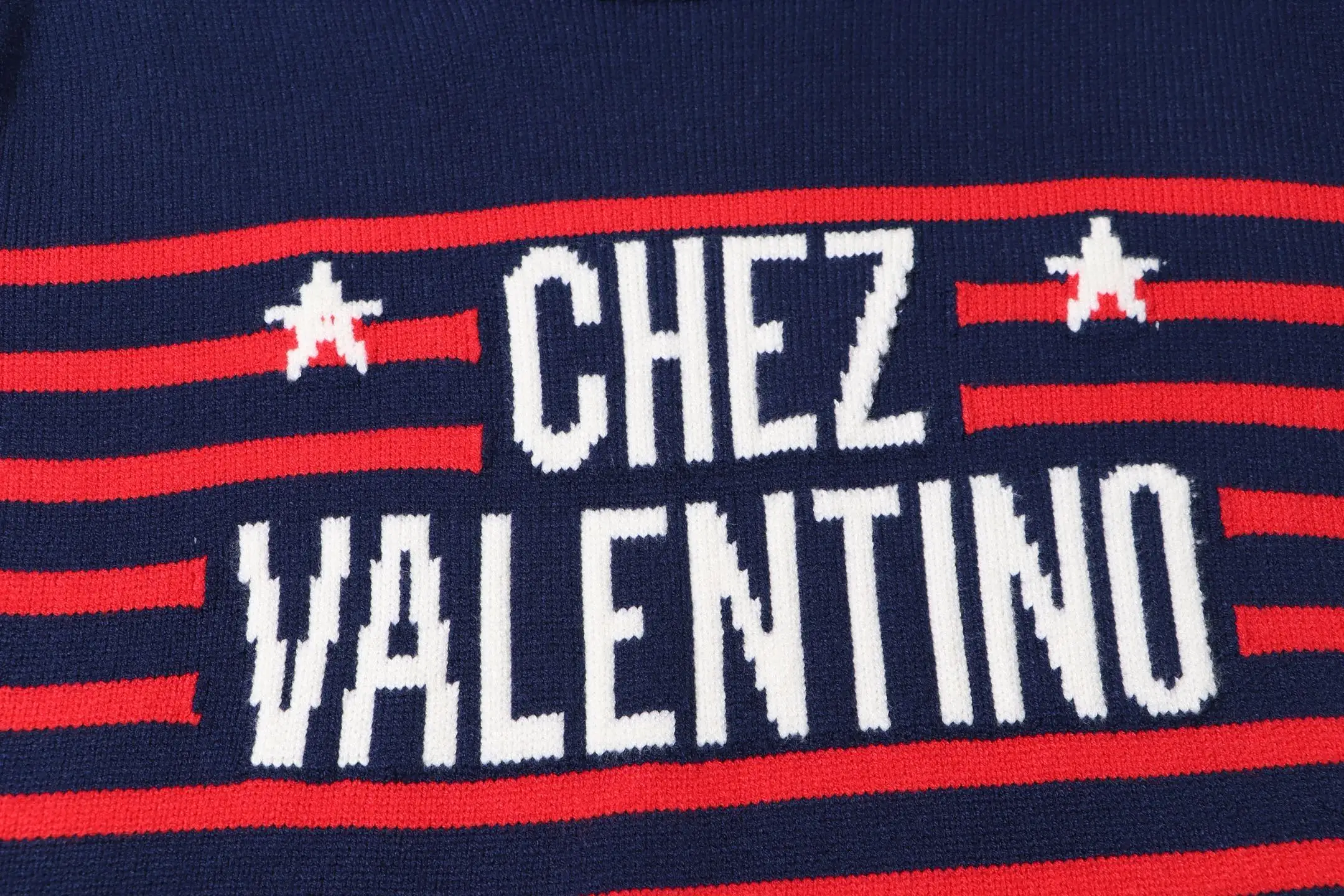 Chez Valentino Striped Intarsia Knit Sweater D20023413 — view 6