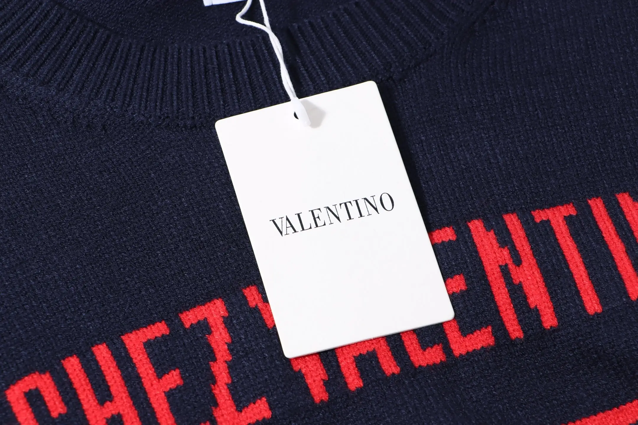 Chez Valentino Intarsia Logo Knit Sweater D20023415 — view 4