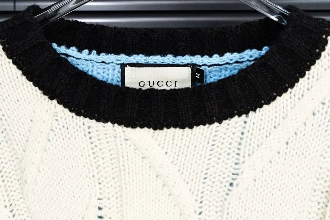 Gucci x adidas Cable-Knit Crew-Neck Sweater D20523426 — view 3