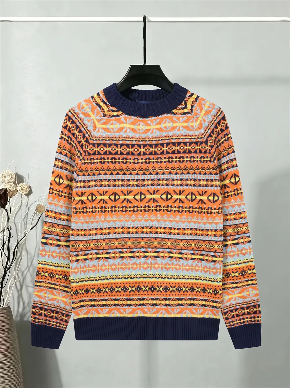 Fair Isle Jacquard Crew-Neck Sweater D21023372
