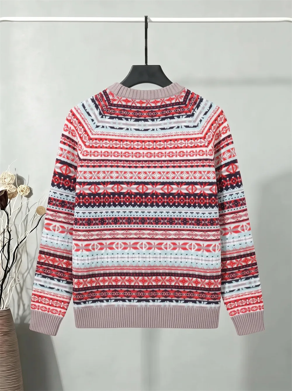 Fair Isle Intarsia Crew-Neck Sweater D21023374 — view 2