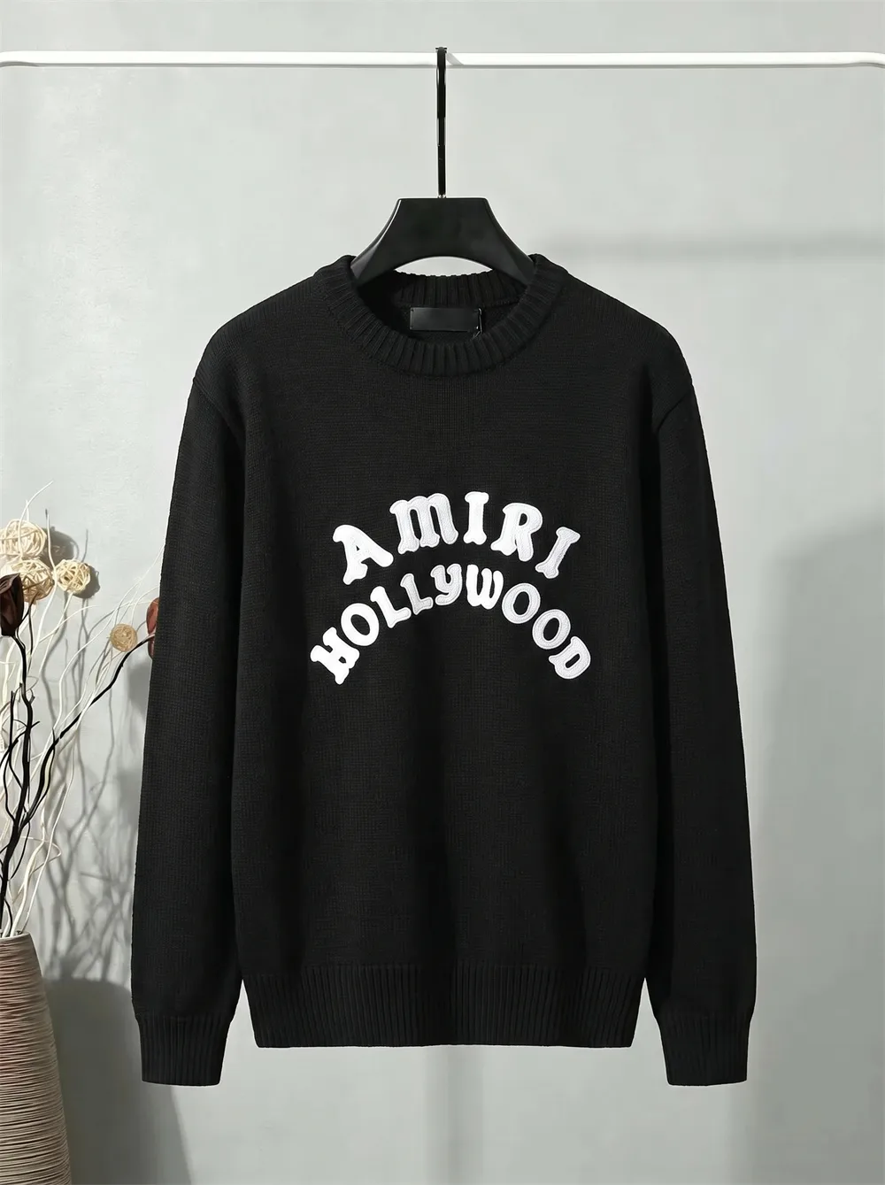 Hollywood Logo Embroidered Crew-Neck Sweater D21023441