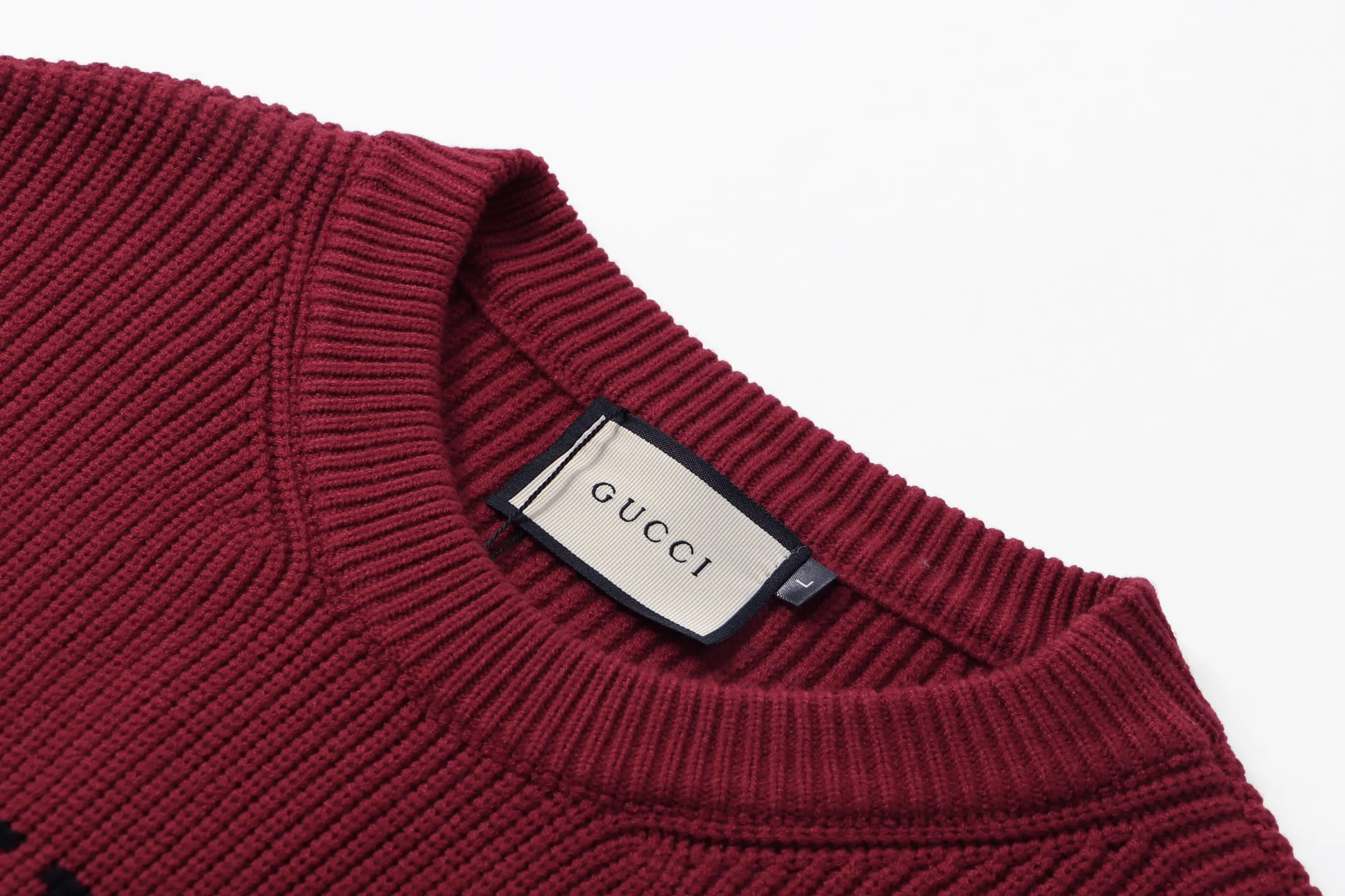 Logo Jacquard Ribbed Crew-Neck Sweater D21023437 — view 3