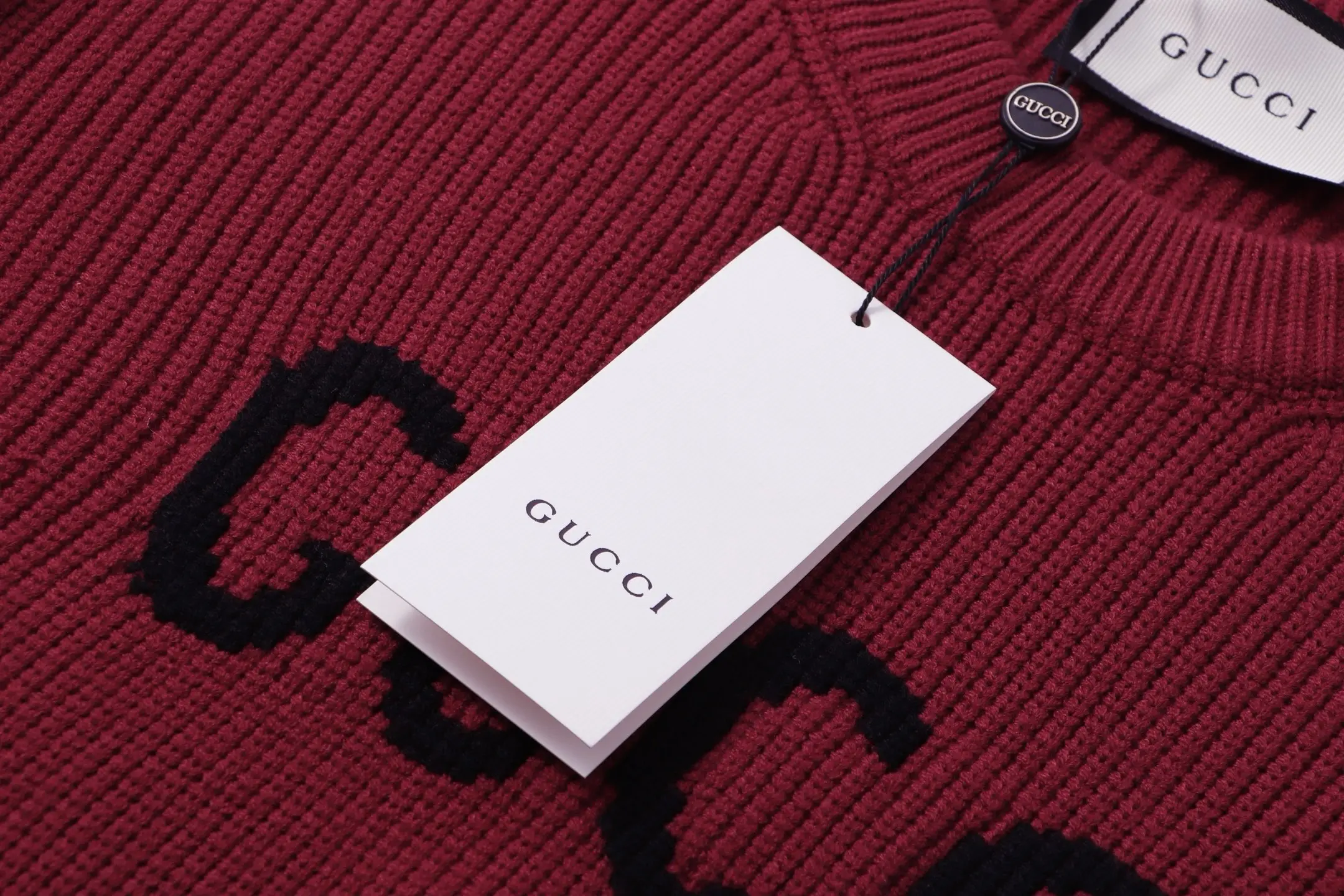 Logo Jacquard Ribbed Crew-Neck Sweater D21023437 — view 7