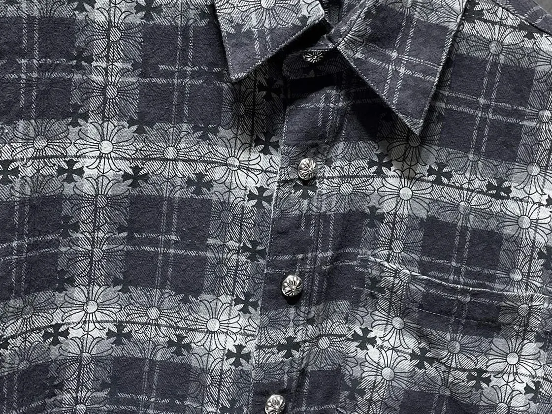Cross-Jacquard Plaid Flannel Shirt D22023466 — view 3