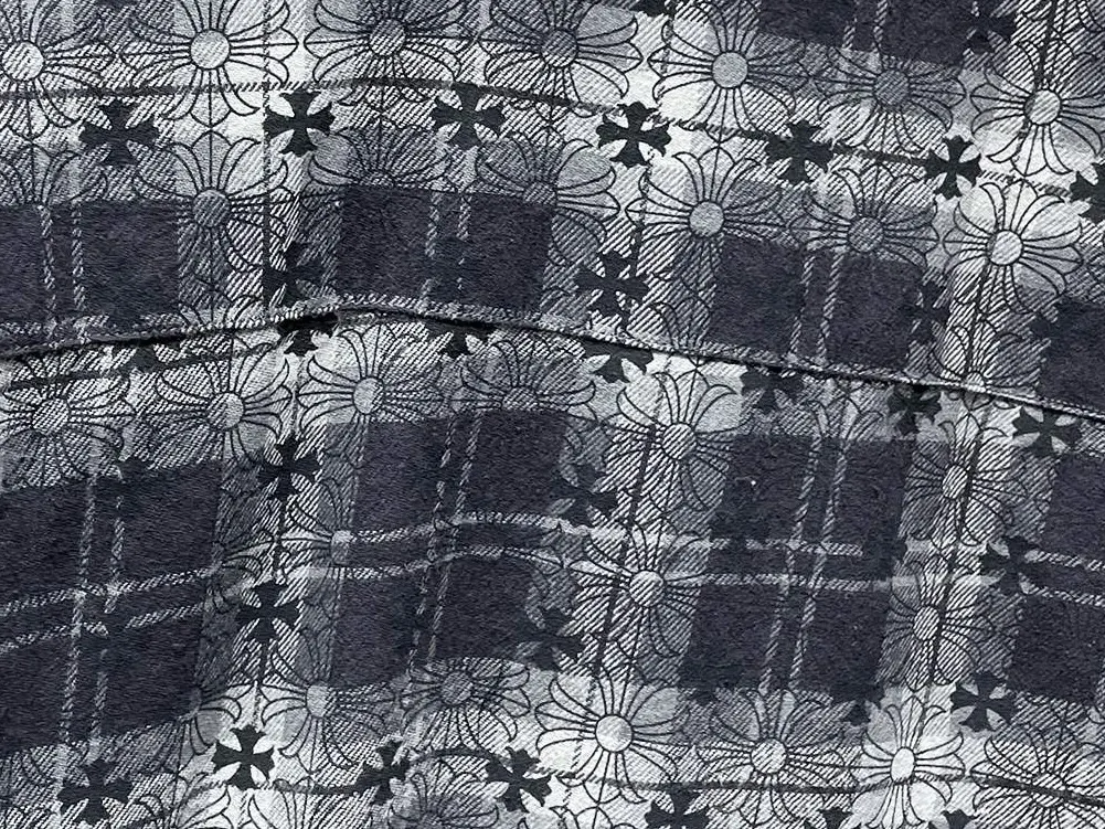 Cross-Jacquard Plaid Flannel Shirt D22023466 — view 5