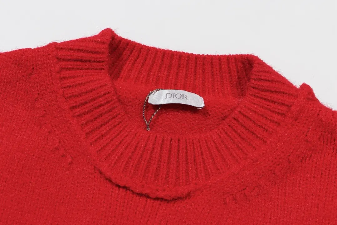 Distressed Logo Crew-Neck Sweater D22023382 — view 3