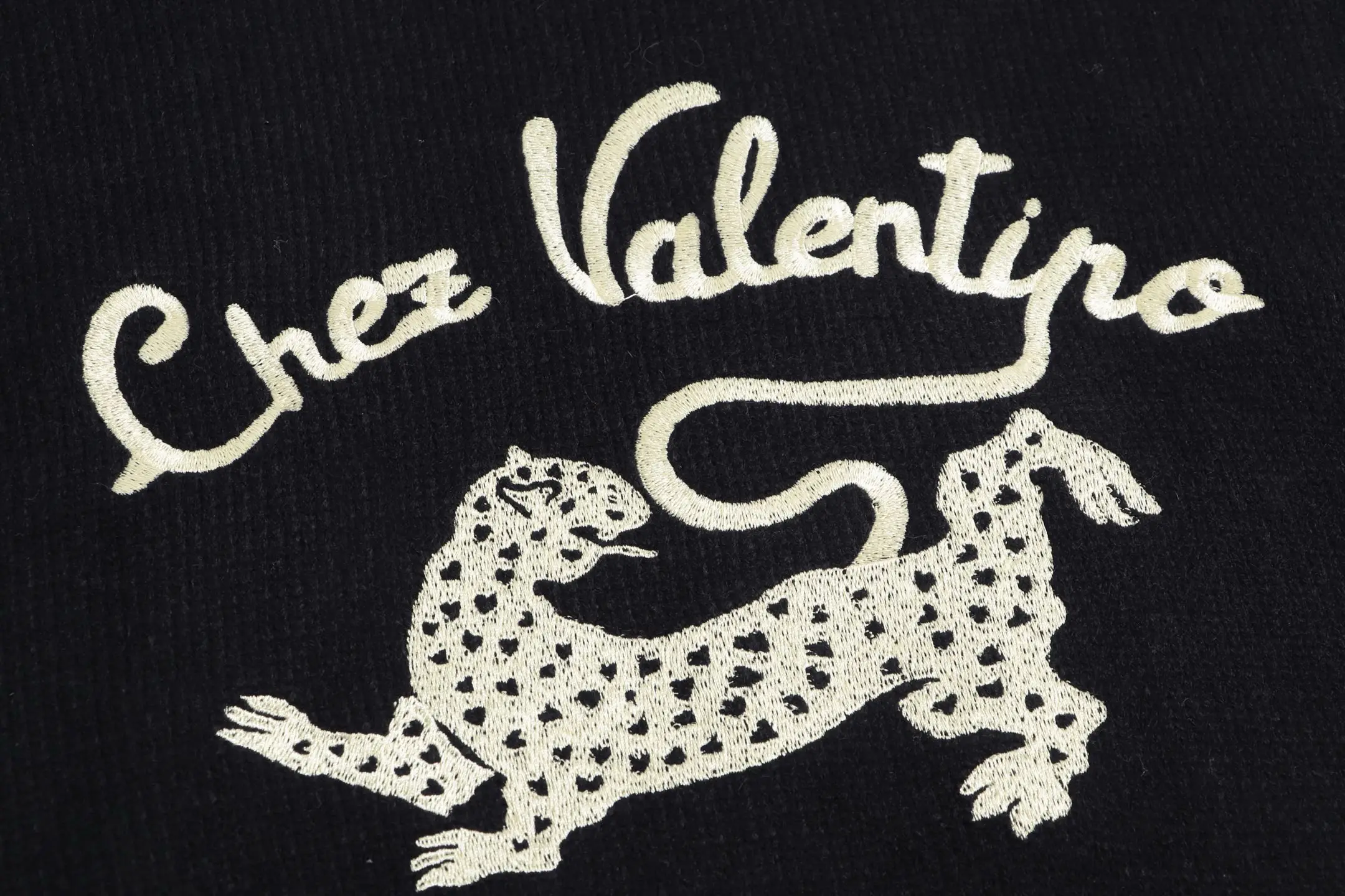 Leopard Logo Embroidered Crew-Neck Sweater D22023407 — view 5
