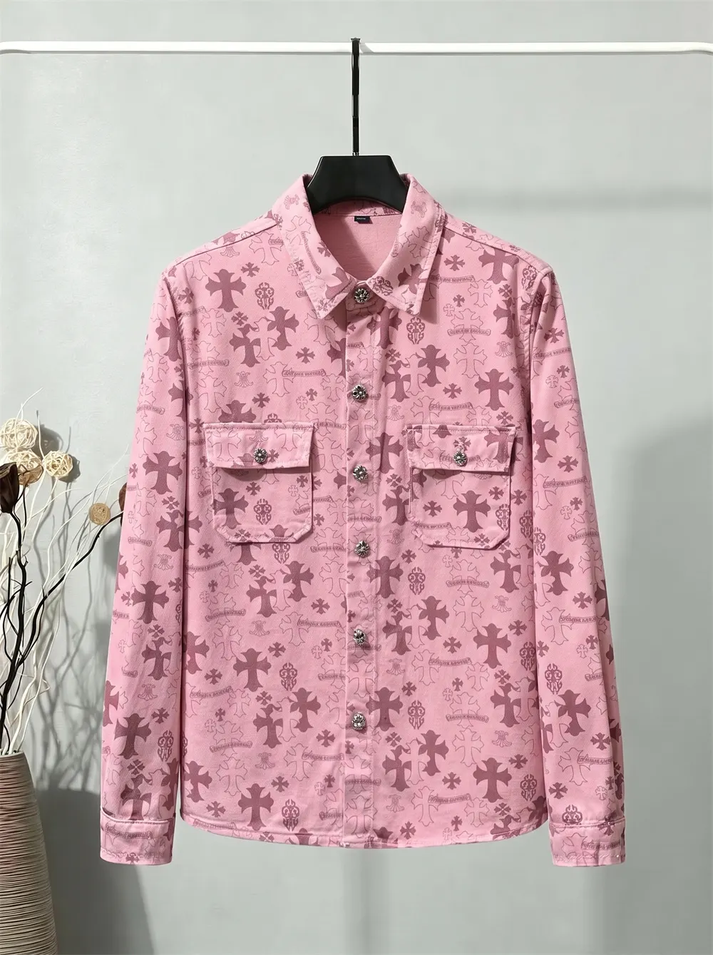 Monogram Cross-Print Denim Shirt Jacket D23023467