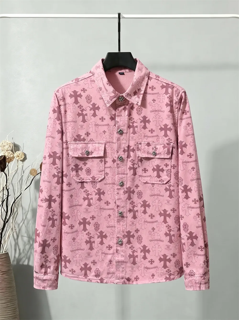 Monogram Cross-Print Denim Shirt Jacket D23023467