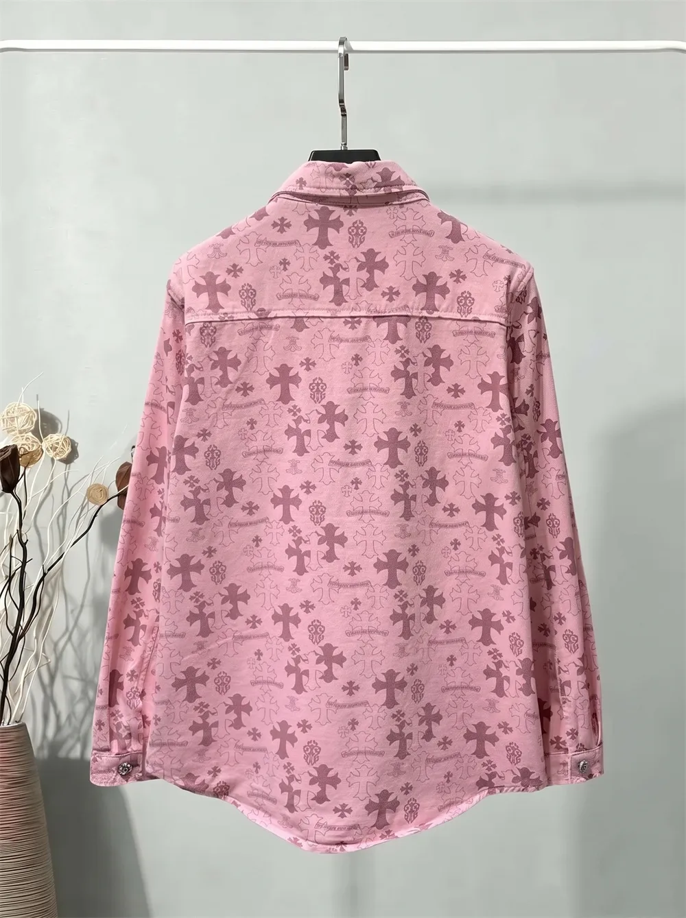 Monogram Cross-Print Denim Shirt Jacket D23023467 — view 2