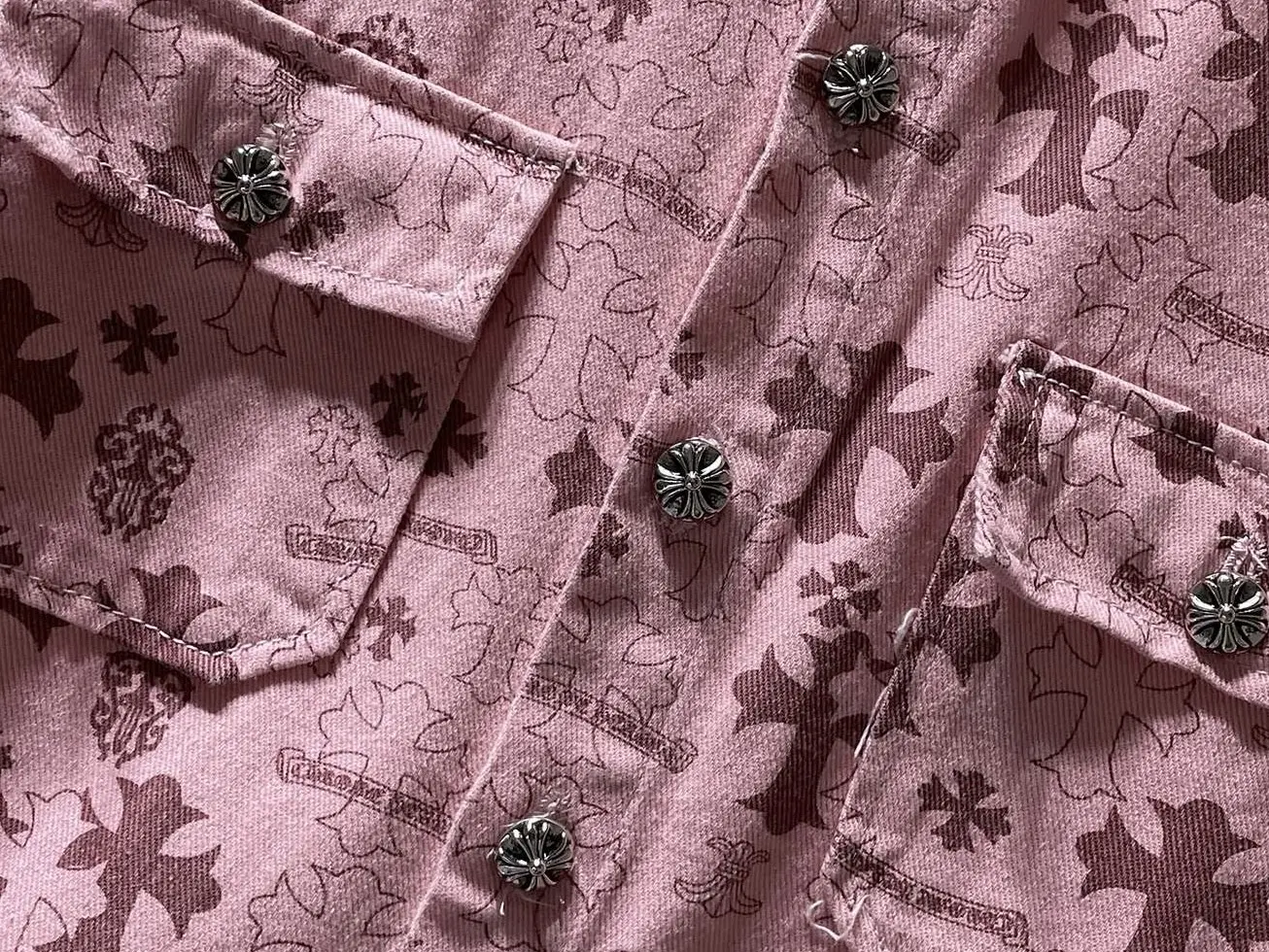 Monogram Cross-Print Denim Shirt Jacket D23023467 — view 4