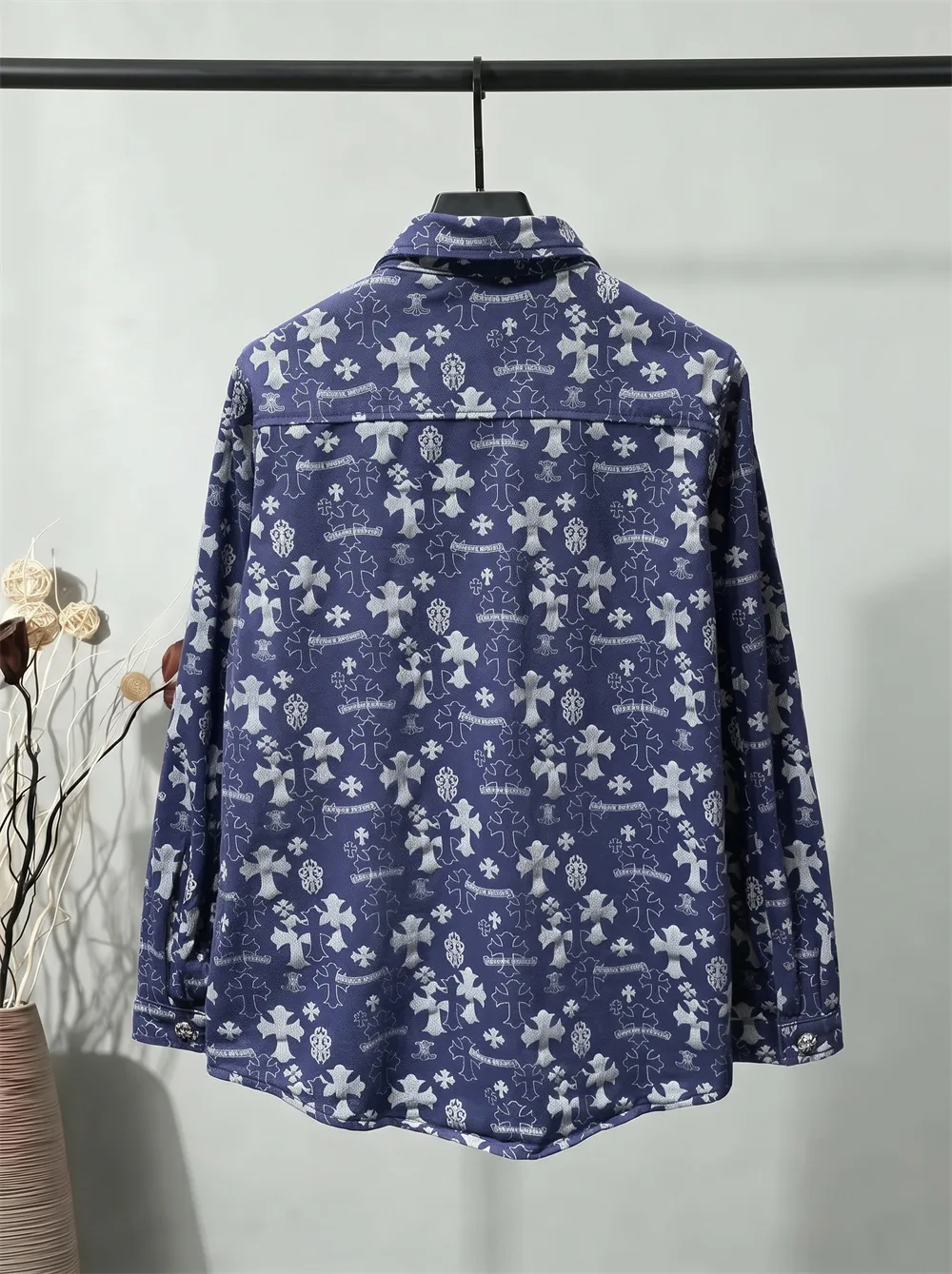 Monogram Cross Print Denim Shirt Jacket D23023468 — view 2