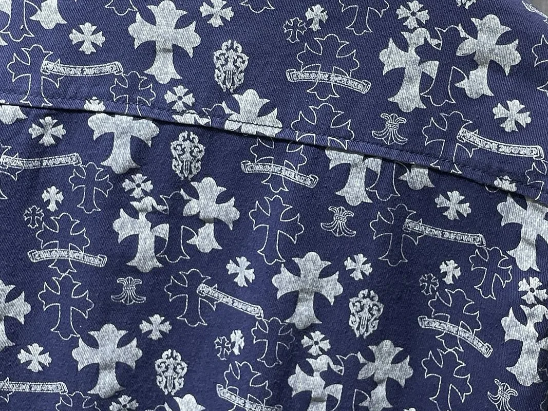 Monogram Cross Print Denim Shirt Jacket D23023468 — view 5