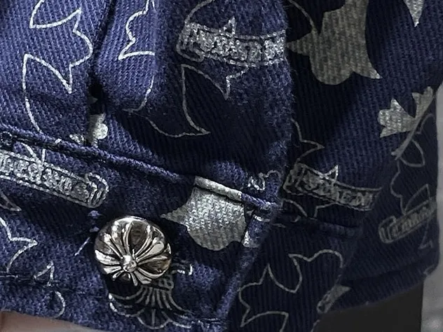 Monogram Cross Print Denim Shirt Jacket D23023468 — view 7