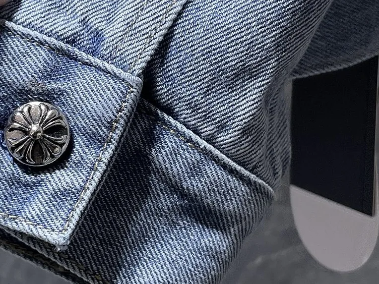 Embroidered Leather Patch Denim Jacket D25023459 — view 7