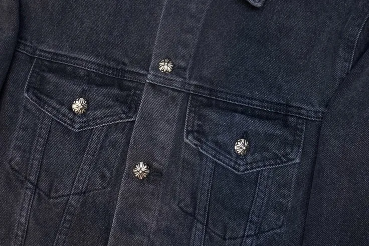 Embroidered Leather-Patch Denim Jacket D25023461 — view 3