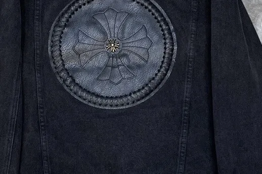 Embroidered Leather-Patch Denim Jacket D25023461 — view 4