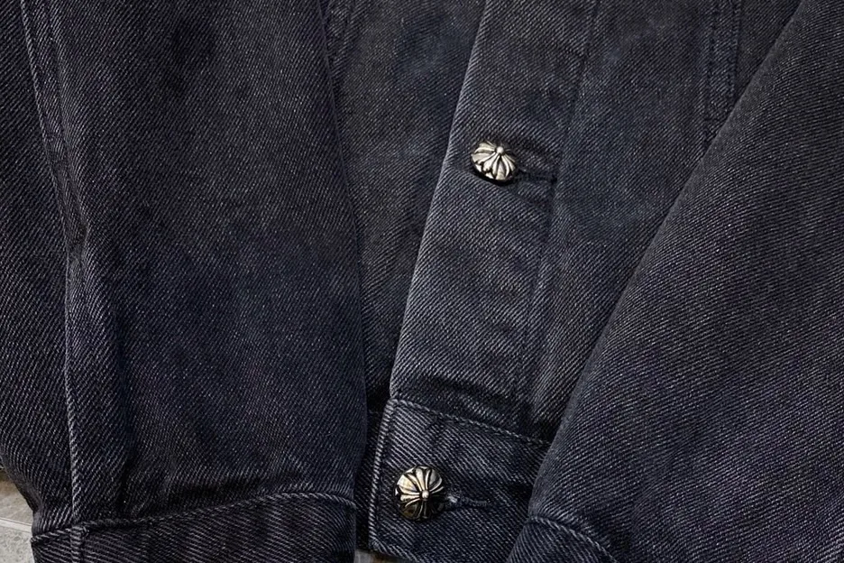 Embroidered Leather-Patch Denim Jacket D25023461 — view 8