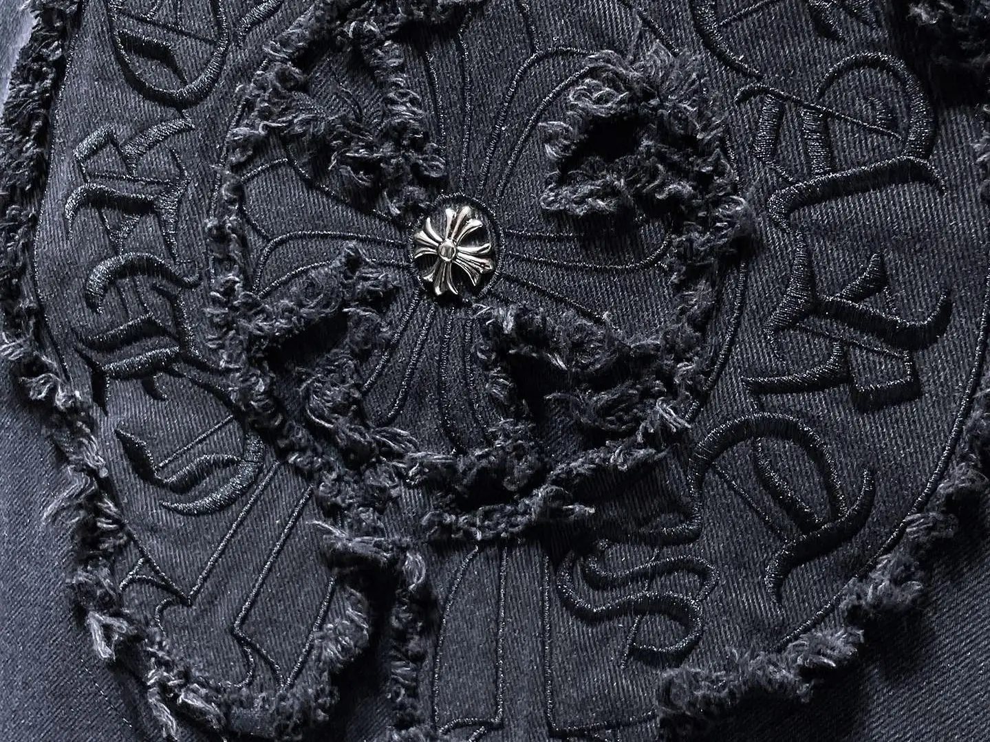 Embroidered Leather-Patch Denim Jacket D25023460 — view 5