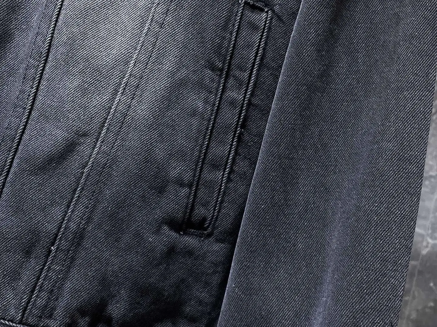 Embroidered Leather-Patch Denim Jacket D25023460 — view 7