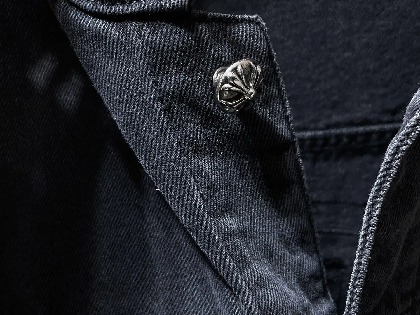 Embroidered Leather-Patch Denim Jacket D25023460 — view 8