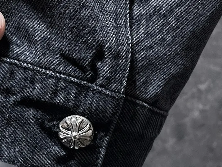 Embroidered Leather-Patch Denim Jacket D25023460 — view 9