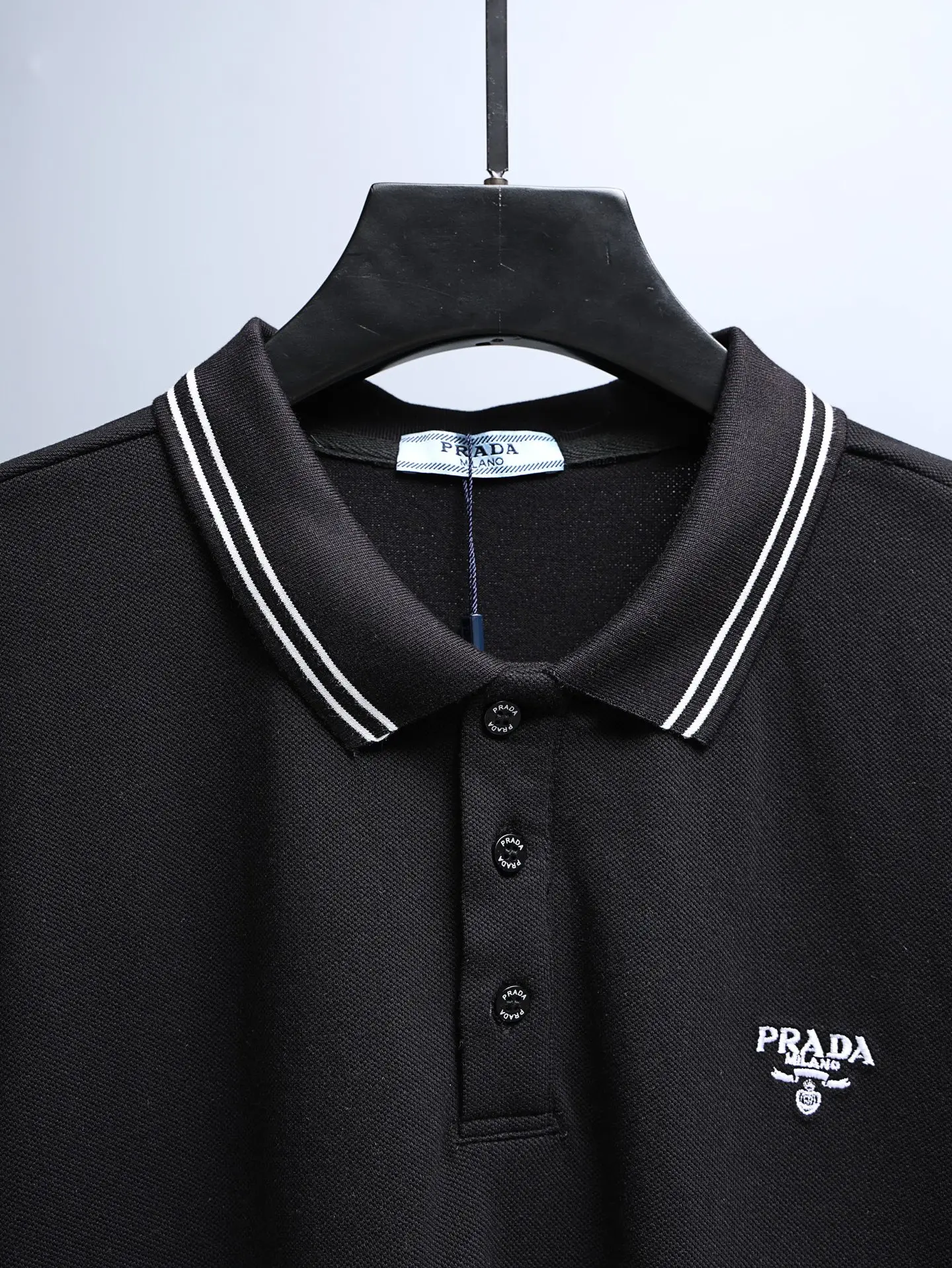 Logo-Embroidered Tipped Cotton-Piqué Polo Shirt D14011636 — view 3