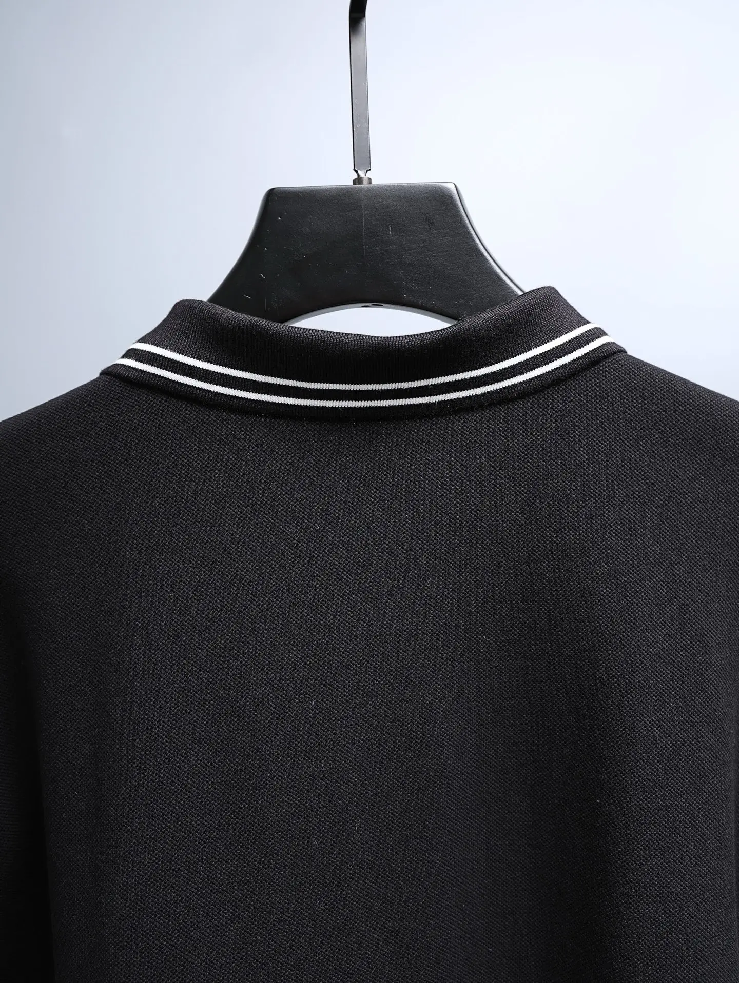 Logo-Embroidered Tipped Cotton-Piqué Polo Shirt D14011636 — view 9