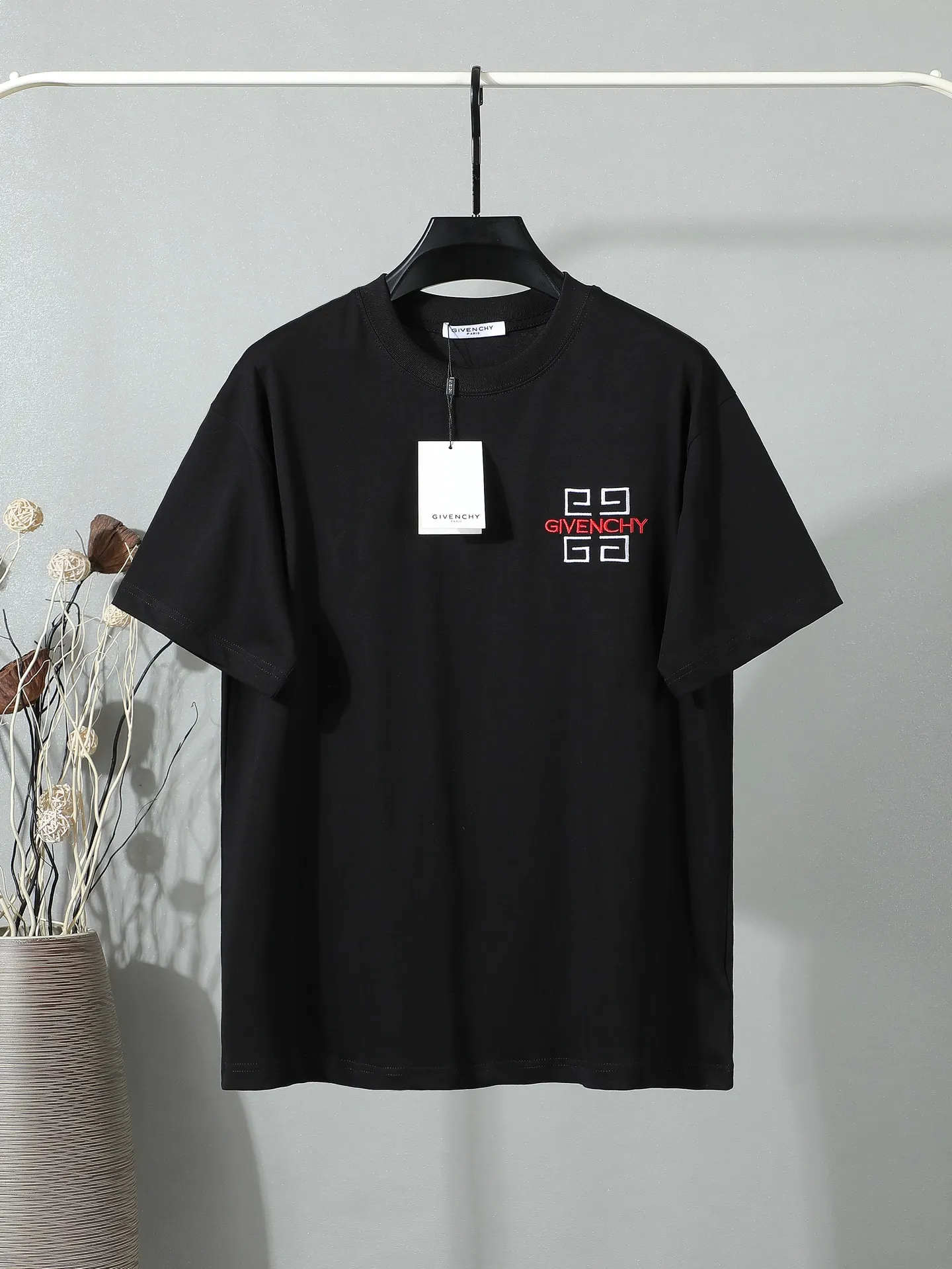 4G Logo Embroidered Cotton T-Shirt D14011643