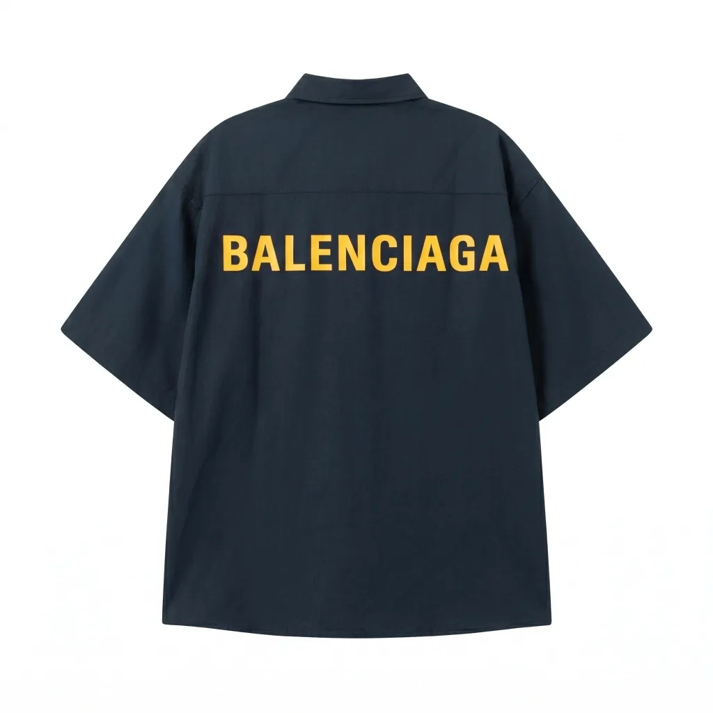 Logo Print Short-Sleeve Cotton Shirt D16511696 — view 2