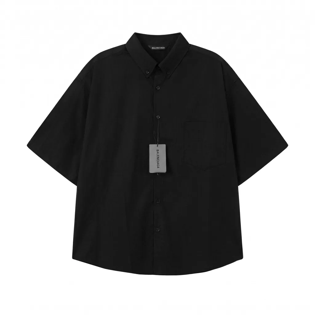 Logo Print Short-Sleeve Button-Down Shirt D16511694