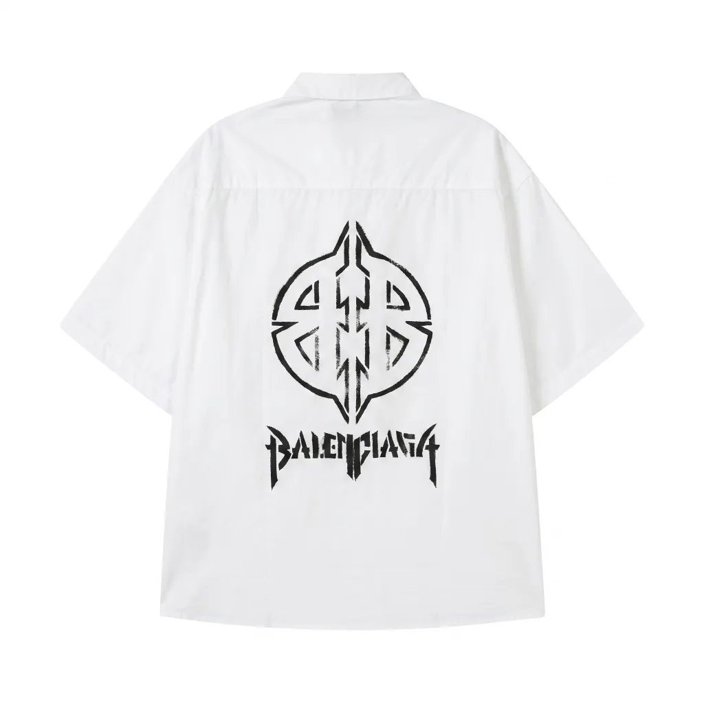 Logo Graphic Short-Sleeve Button-Down Shirt D16511693 — view 2